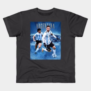 Maradona and Messi 10 Argentina Kids T-Shirt